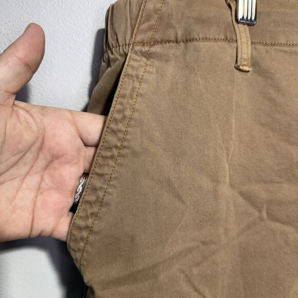 Old Navy Shorts Size XXL Everyday Tan Flat Front Chino Stretch Cotton Elastic - Picture 3 of 4